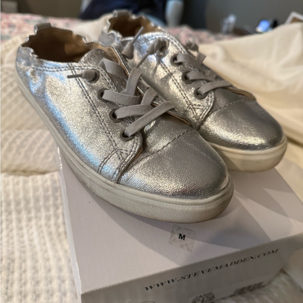 Steve Madden Silver Sneakers
